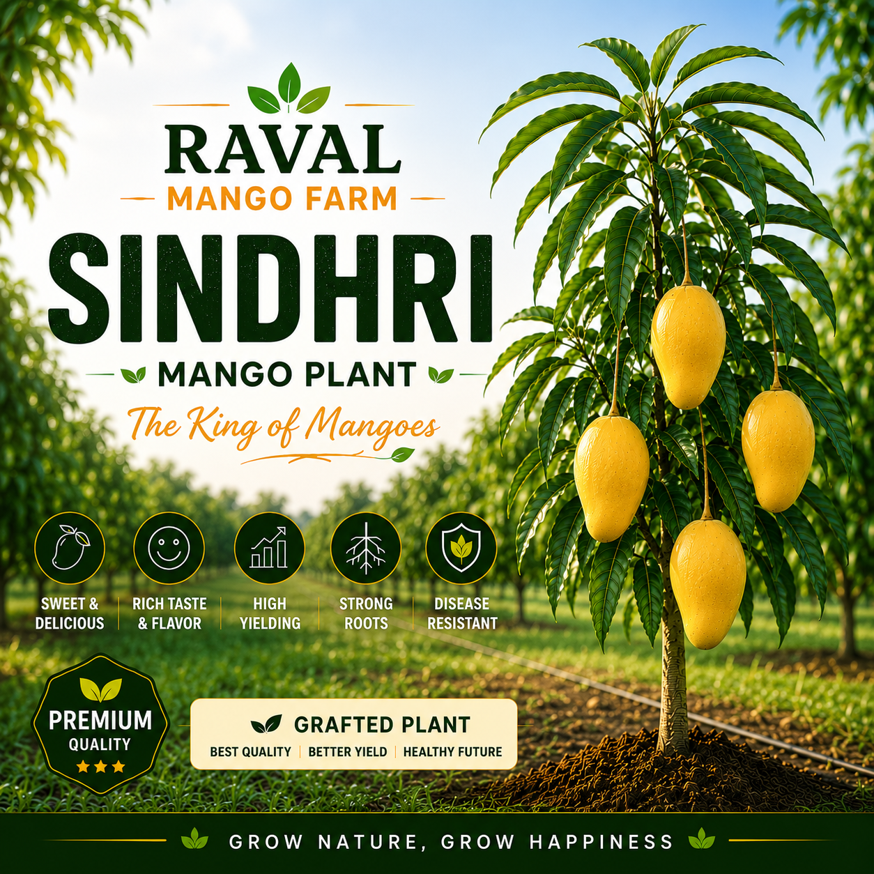 SINDHRI Mango Plant (Export Quality) – Healthy Grafted Plant by Raval Mango Farm (Copy)