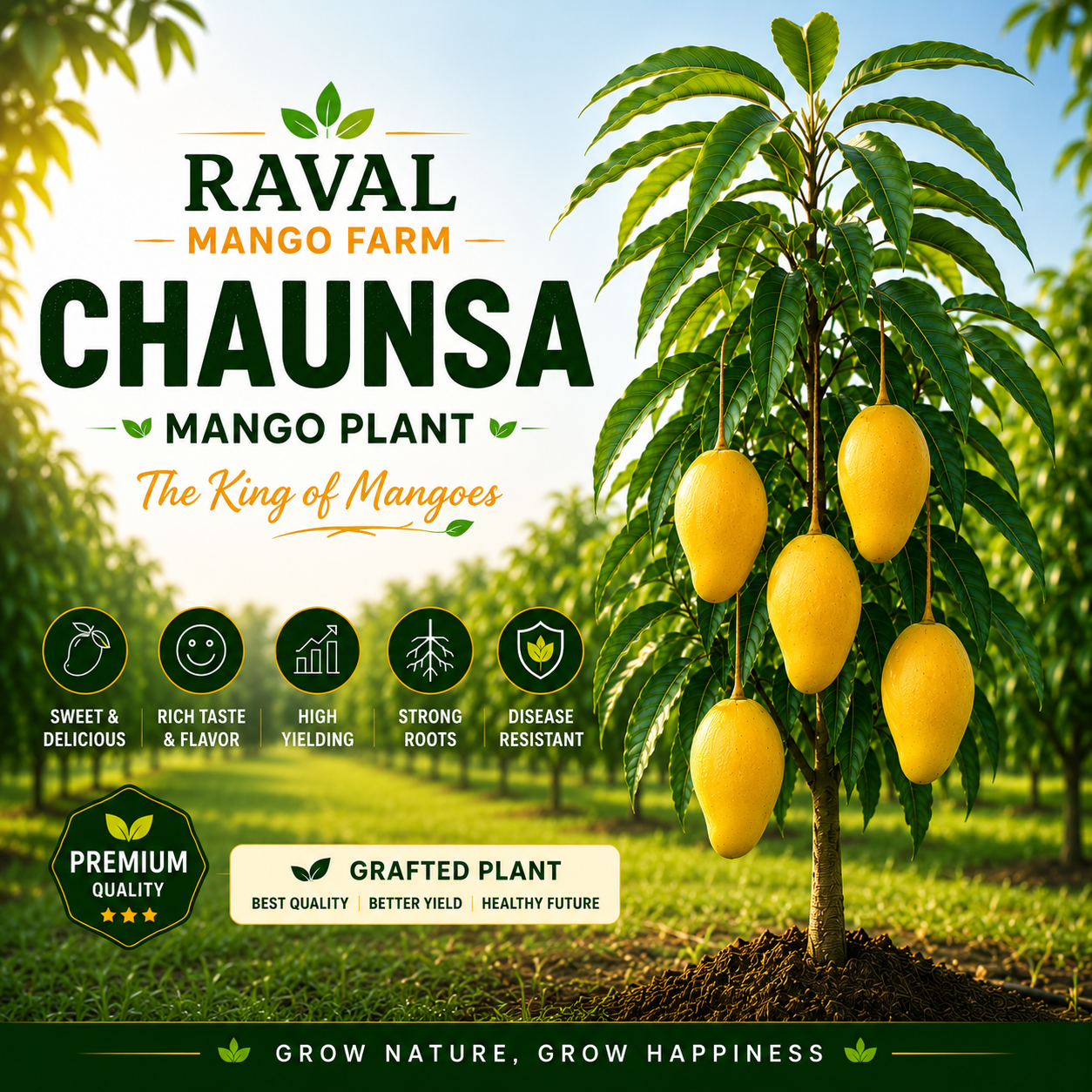 CHAUNSA Mango Plant (Export Quality) – Healthy Grafted Plant by Raval Mango Farm